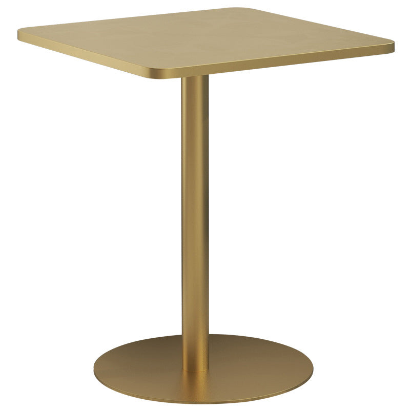 Medieval Modern Style Pedestal Base Design Square Metal Table Side Table