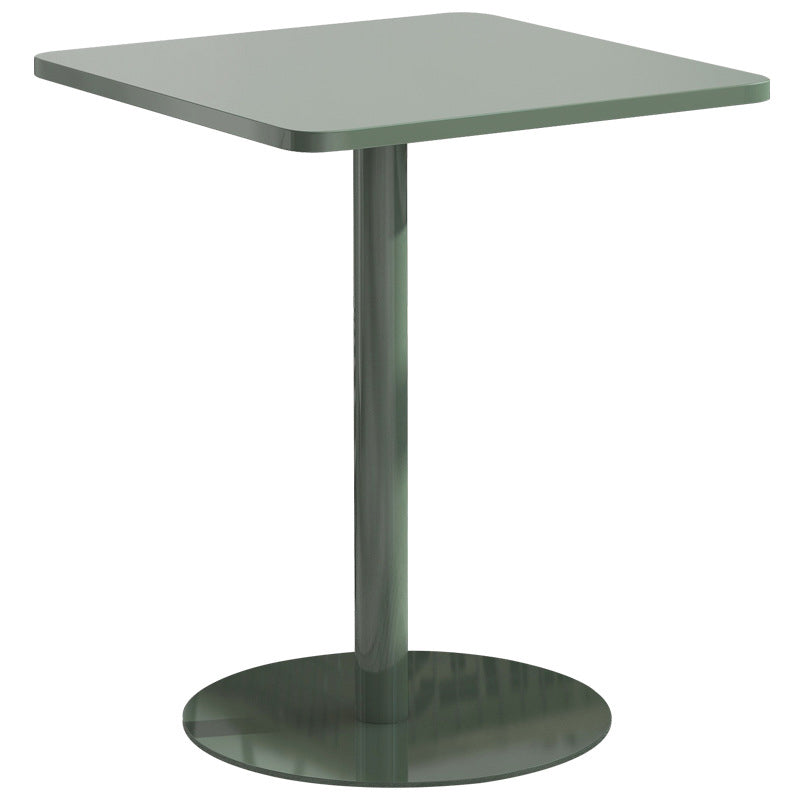 Medieval Modern Style Pedestal Base Design Square Metal Table Side Table