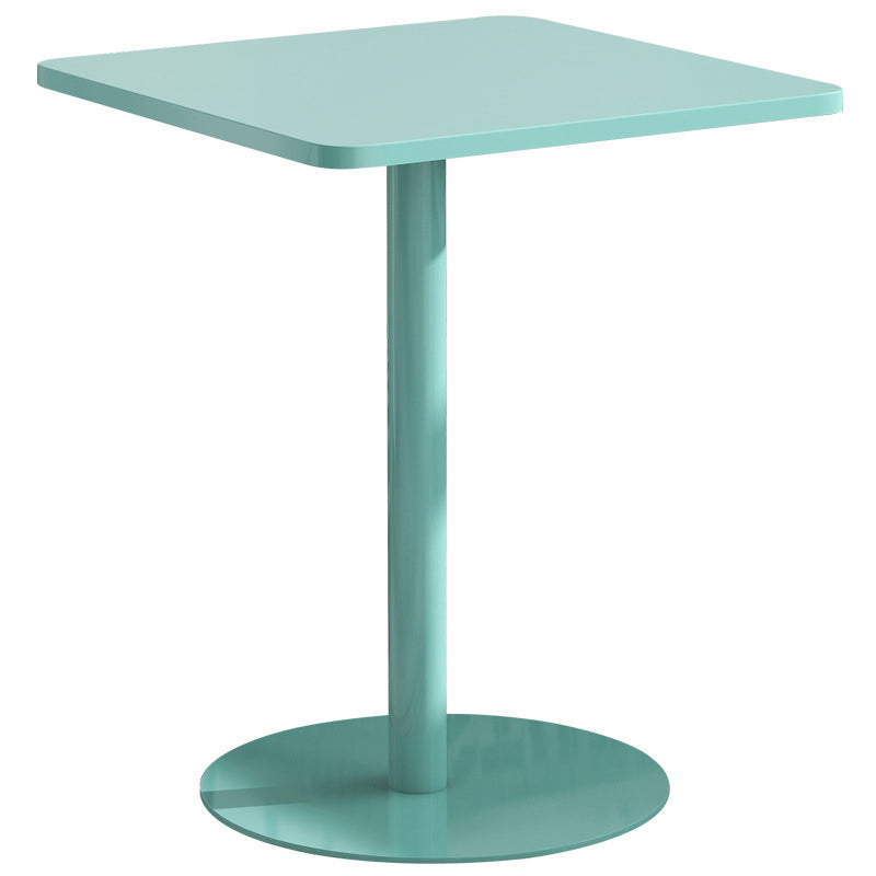 Medieval Modern Style Pedestal Base Design Square Metal Table Side Table