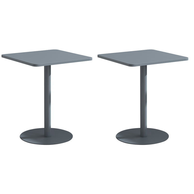 Medieval Modern Style Pedestal Base Design Square Metal Table Side Table