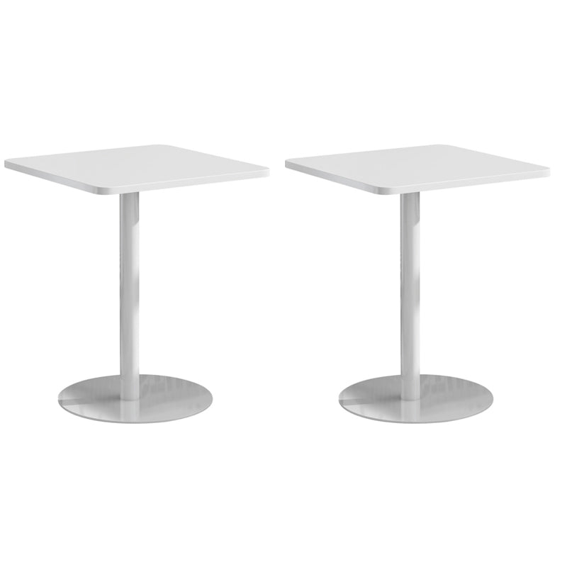 Medieval Modern Style Pedestal Base Design Square Metal Table Side Table