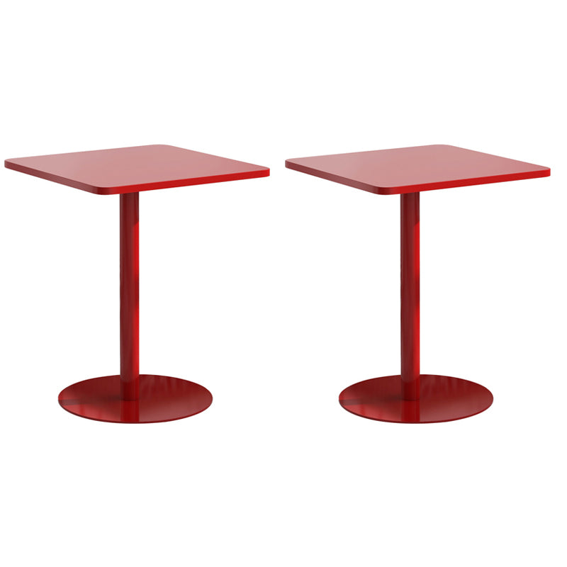 Medieval Modern Style Pedestal Base Design Square Metal Table Side Table