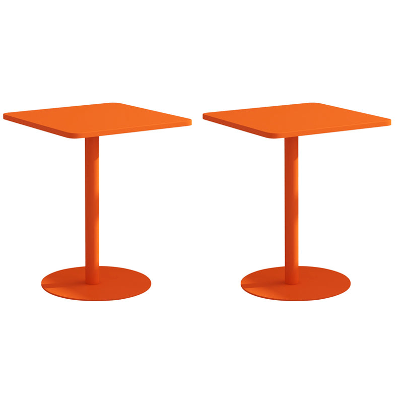 Medieval Modern Style Pedestal Base Design Square Metal Table Side Table