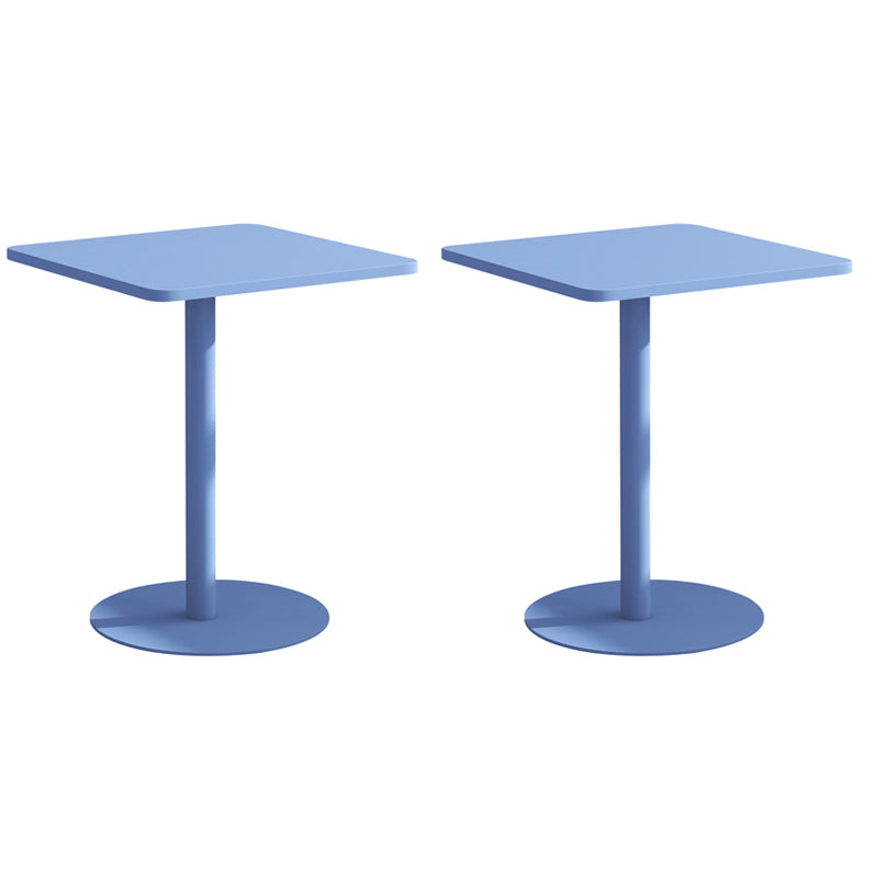 Medieval Modern Style Pedestal Base Design Square Metal Table Side Table