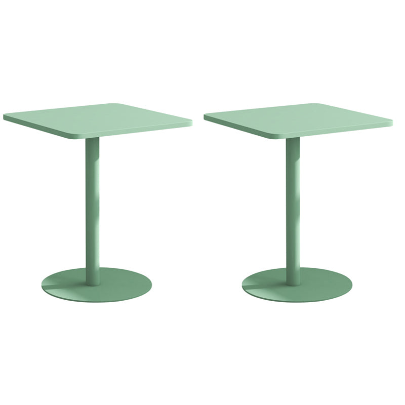 Medieval Modern Style Pedestal Base Design Square Metal Table Side Table