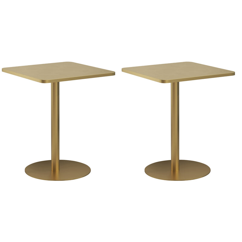 Medieval Modern Style Pedestal Base Design Square Metal Table Side Table