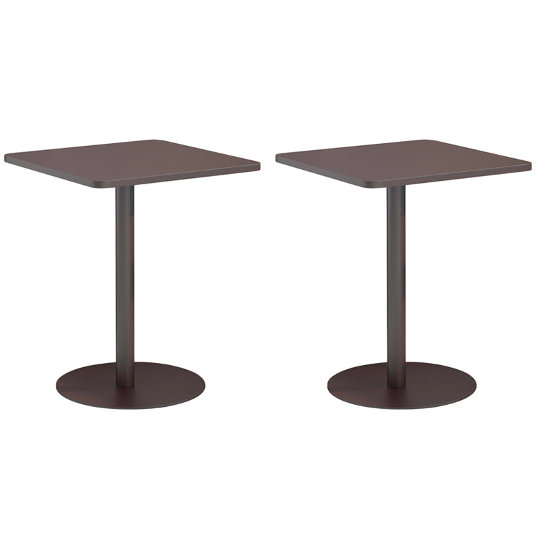 Medieval Modern Style Pedestal Base Design Square Metal Table Side Table