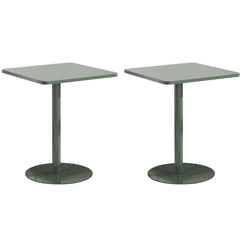 Medieval Modern Style Pedestal Base Design Square Metal Table Side Table