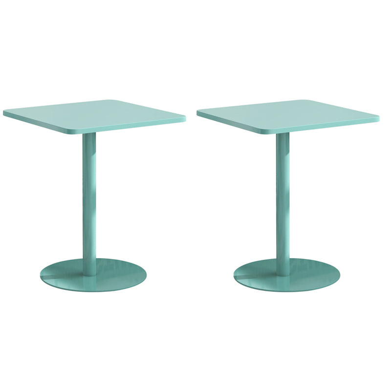 Medieval Modern Style Pedestal Base Design Square Metal Table Side Table