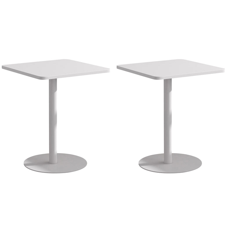Medieval Modern Style Pedestal Base Design Square Metal Table Side Table