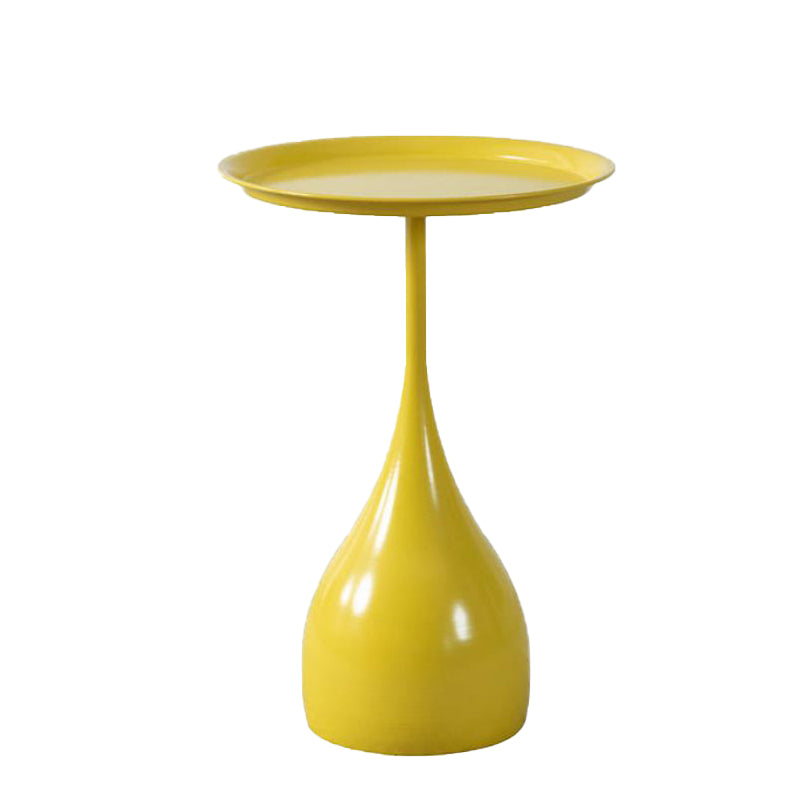 Round Pedestal Base Base Metal Table Medieval Modern Style Side Table