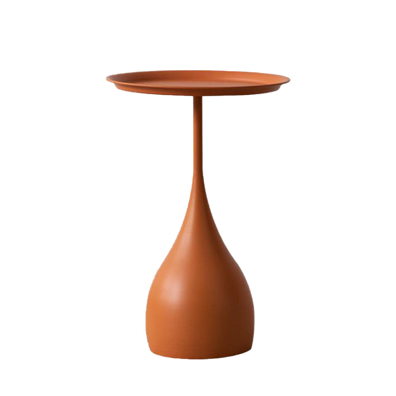 Round Pedestal Base Base Metal Table Medieval Modern Style Side Table