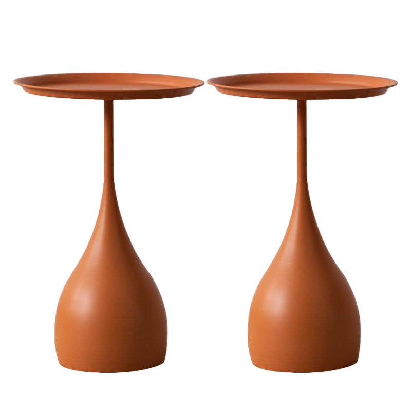 Round Pedestal Base Base Metal Table Medieval Modern Style Side Table