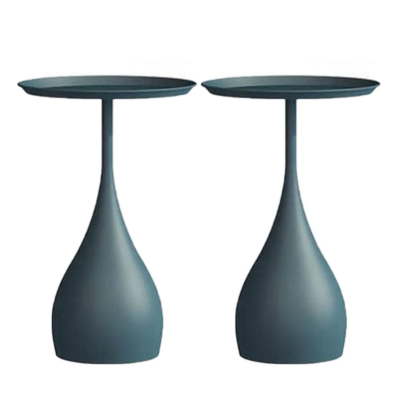 Round Pedestal Base Base Metal Table Medieval Modern Style Side Table