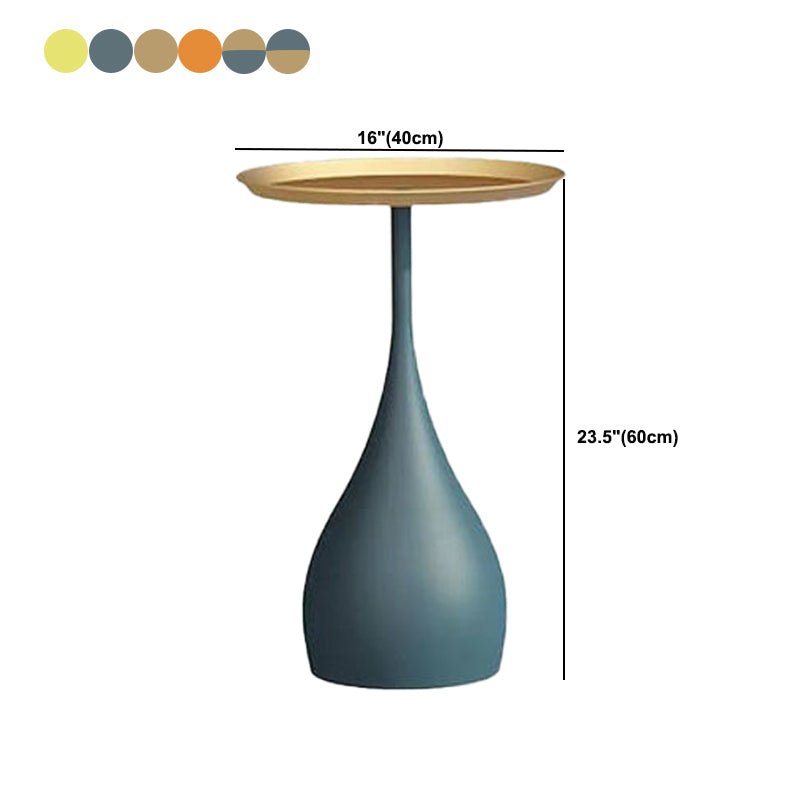 Round Pedestal Base Base Metal Table Medieval Modern Style Side Table