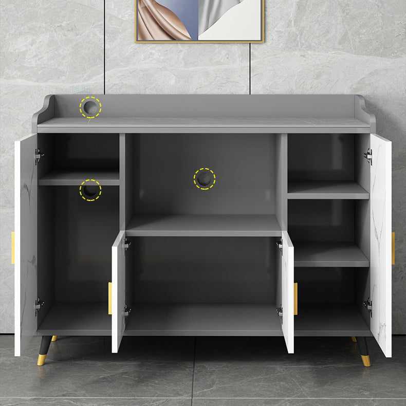 Modern Style Stone Buffet Sideboard Dining Room 38.5"H Buffet Server