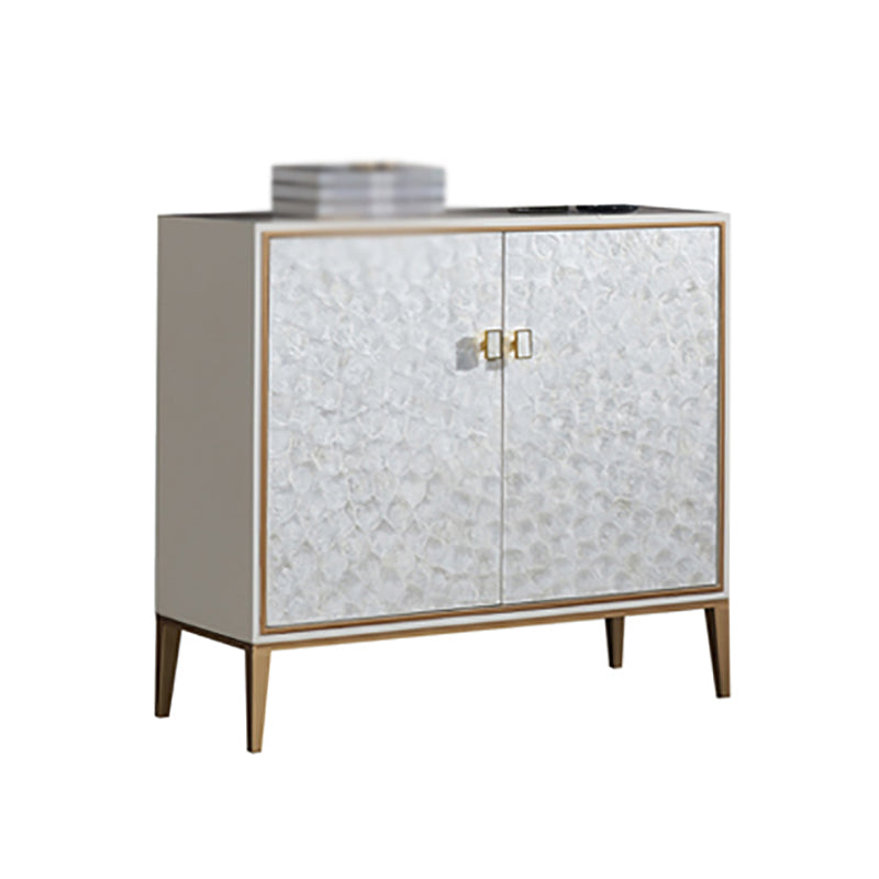 Glam Living Room Dining Buffet Engineered Wood and Metal Cabinets Sideboard Table