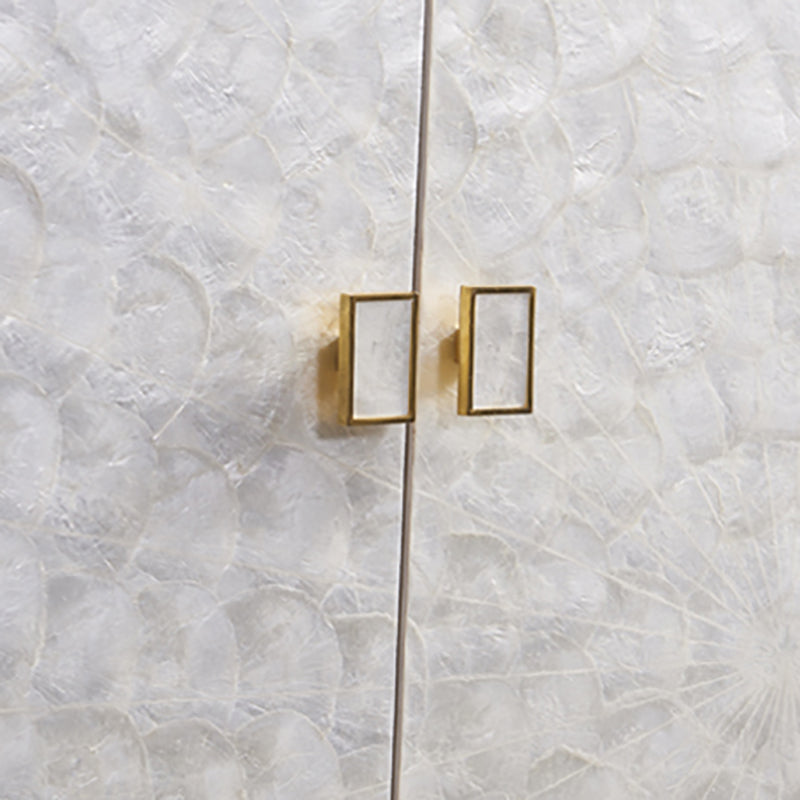 Glam Living Room Dining Buffet Engineered Wood and Metal Cabinets Sideboard Table