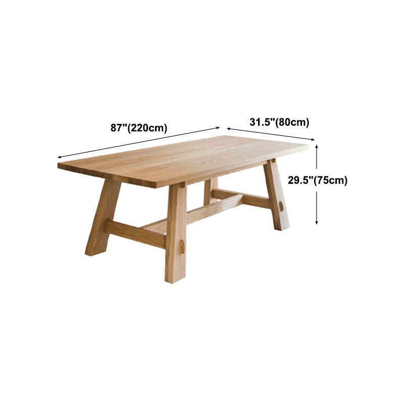 Natural Solid Wood Dining Collection Modern Rectangle Dining Room Kitchen Table