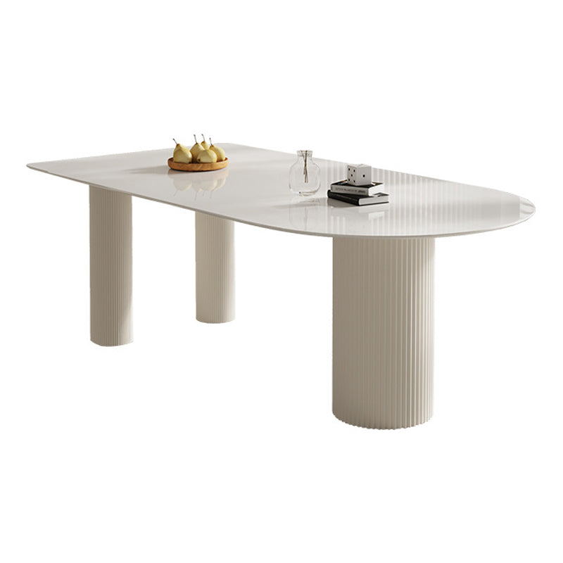 Modern Style White Dining Table Sintered Stone Table for Home