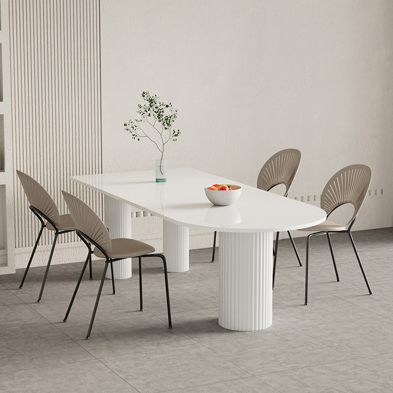 Contemporary Style Dining Table White Dinner Table for Home Kitchen Dinner
