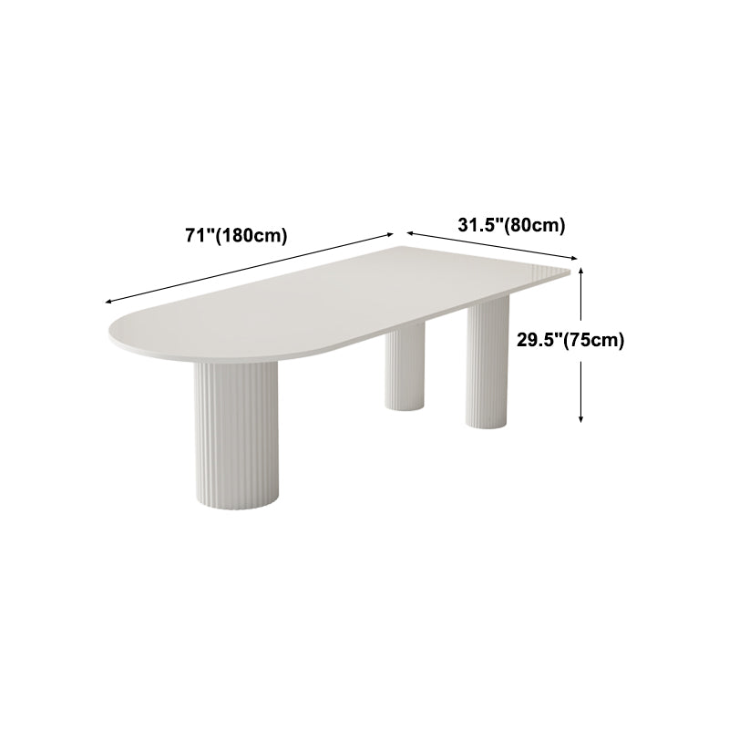 Contemporary Style Dining Table White Dinner Table for Home Kitchen Dinner