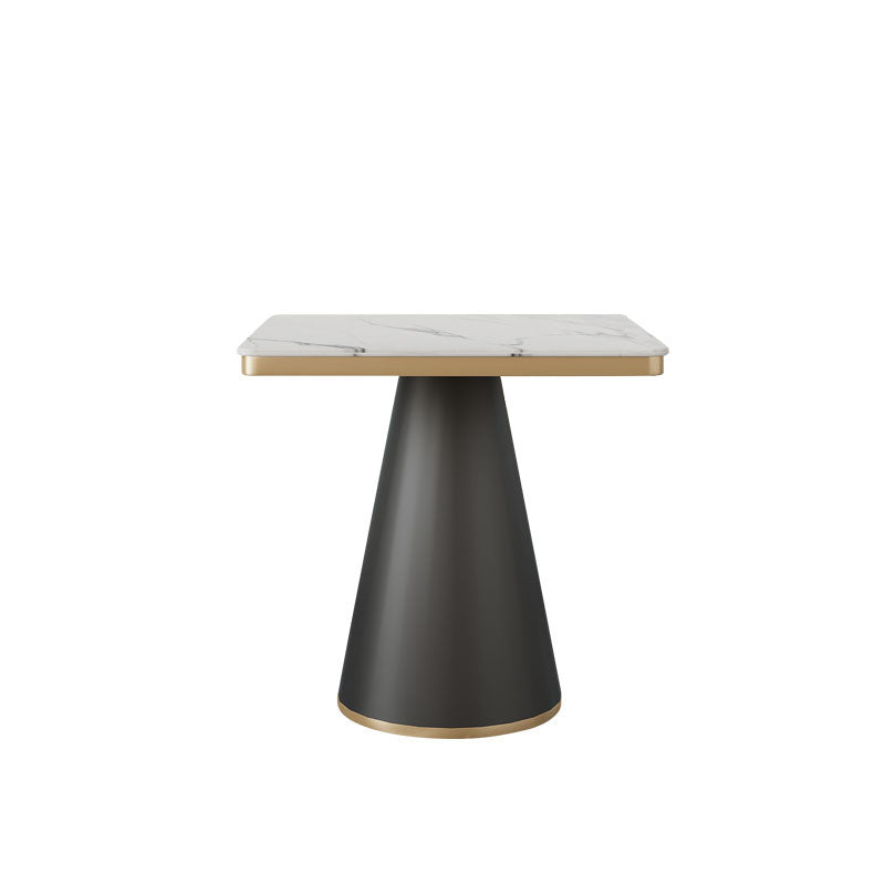 Modern Style Dining Table Sintered Stone Table with Pedestal Base