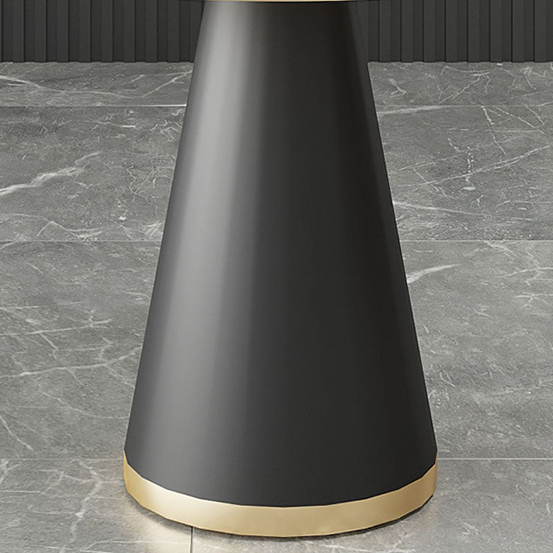 Modern Style Dining Table Sintered Stone Table with Pedestal Base
