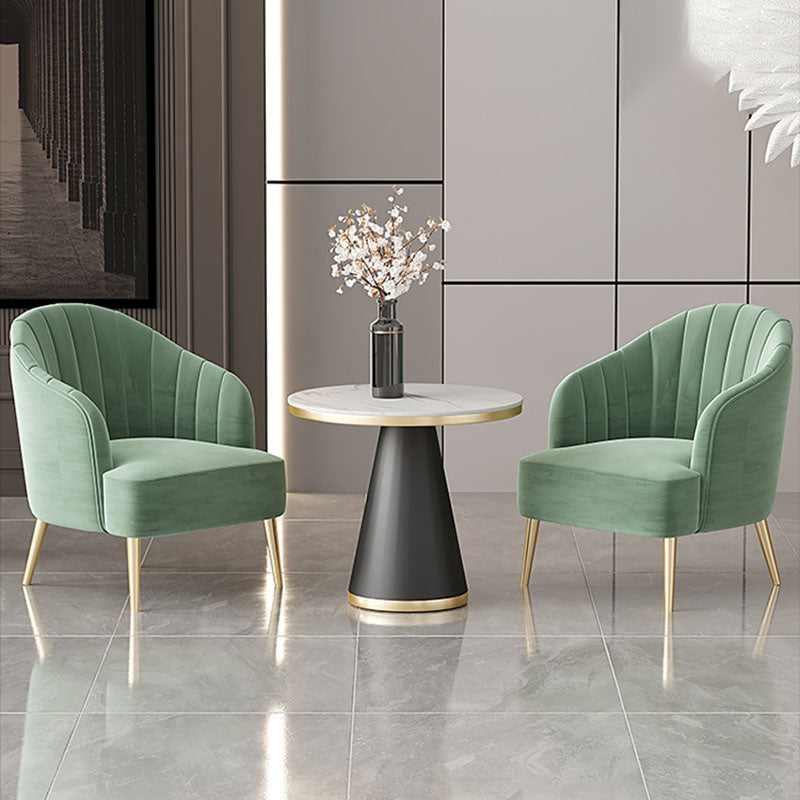 Modern Style Dining Table Sintered Stone Table with Pedestal Base