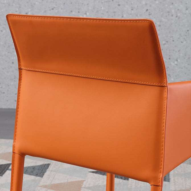 Contemporary Leather Dining Chair Upholstered Arm Chair for Restaurant Use
