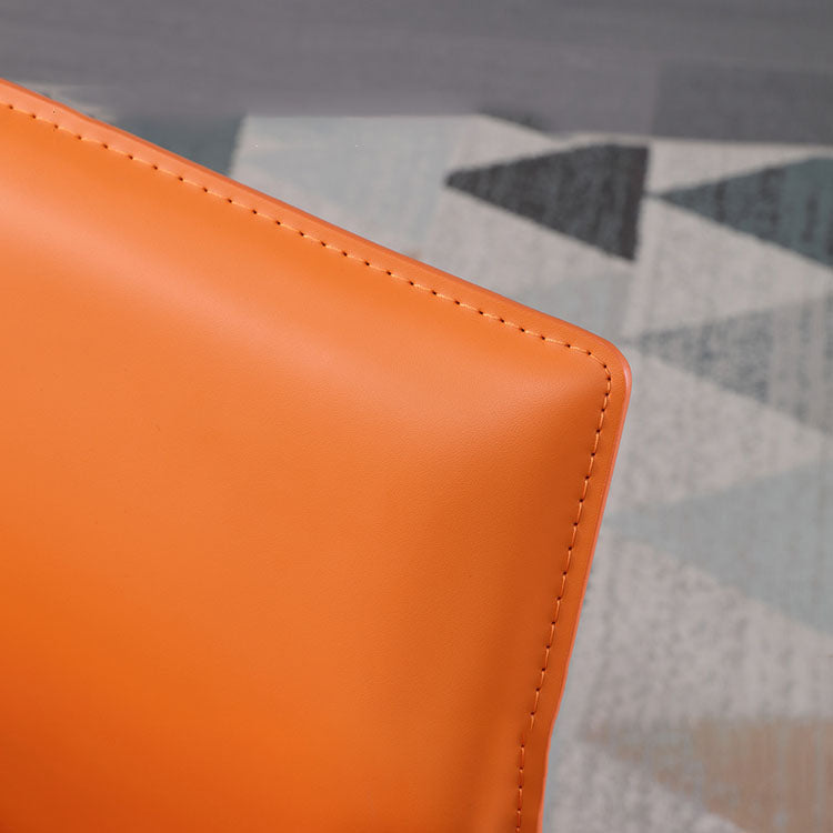 Contemporary Leather Dining Chair Upholstered Arm Chair for Restaurant Use