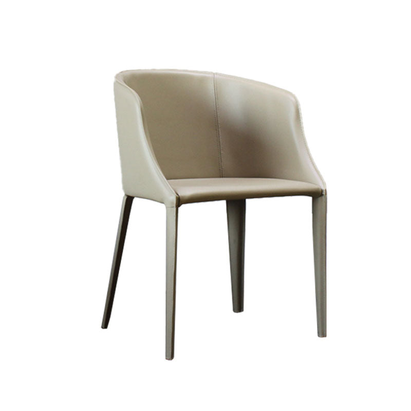 Contemporary Metal Dining Chair Upholstered Arm Chairs for Restaurant Use