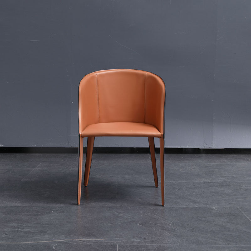 Contemporary Metal Dining Chair Upholstered Arm Chairs for Restaurant Use