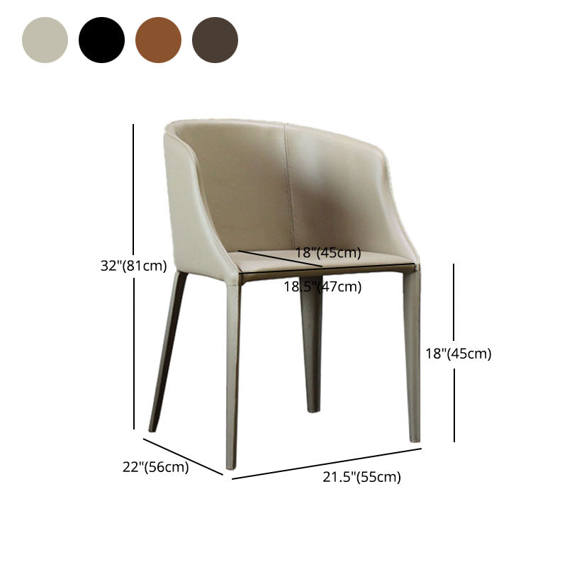 Contemporary Metal Dining Chair Upholstered Arm Chairs for Restaurant Use