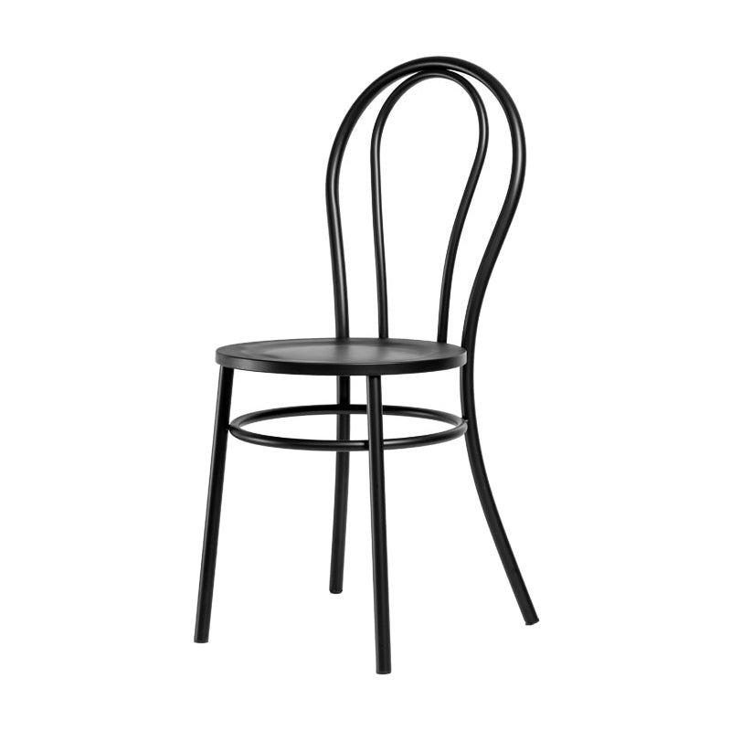 Metal Dining Chairs Industrial Windsor Back Armless Chairs for Bar