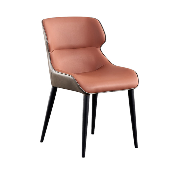 Industrial Wingback Arm Dining Chairs for Home Leather Dining Side Chair