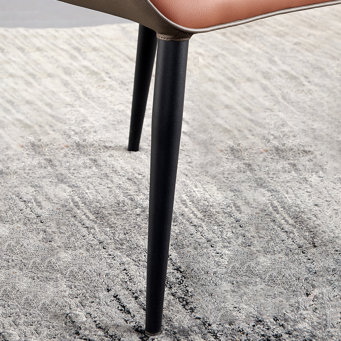 Industrial Wingback Arm Dining Chairs for Home Leather Dining Side Chair