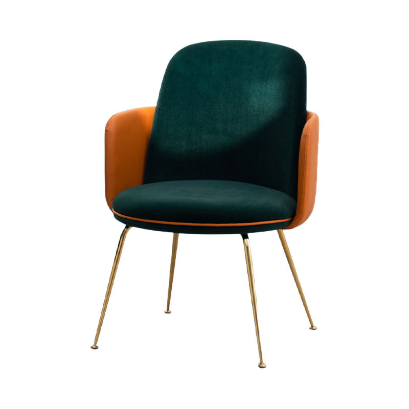 Matte Finish Dining Chair Designer Style Room Solid Back Arm Chair