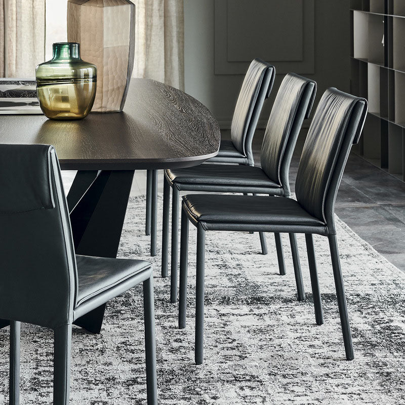 Modern Chairs Dining Armless Chair with Metal Legs for Kitchen