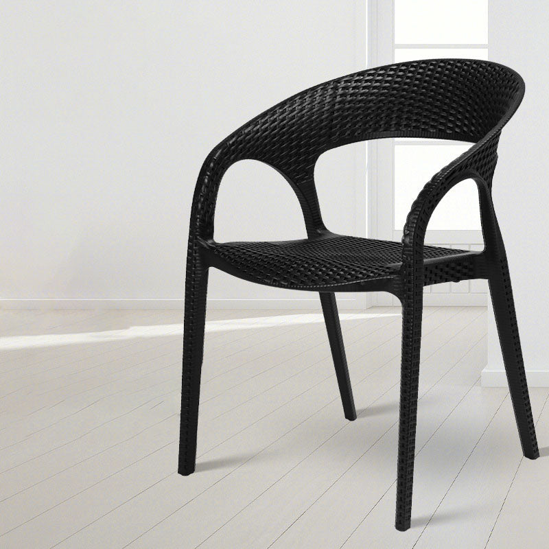 Contemporary Chair Dining Arm Chair with Plastic Legs for Kitchen