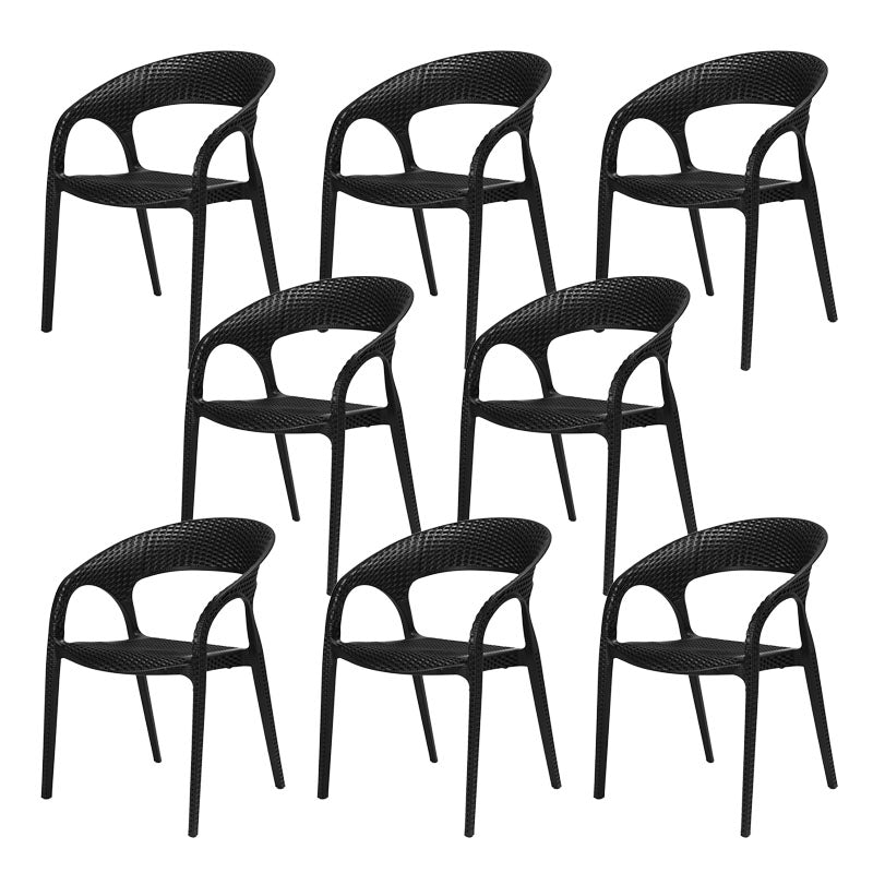 Contemporary Chair Dining Arm Chair with Plastic Legs for Kitchen
