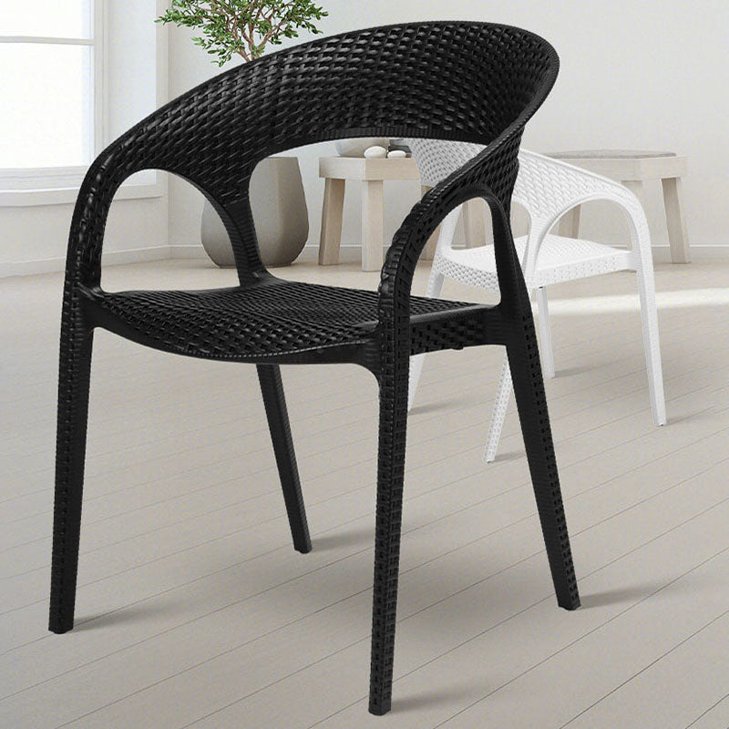 Contemporary Chair Dining Arm Chair with Plastic Legs for Kitchen