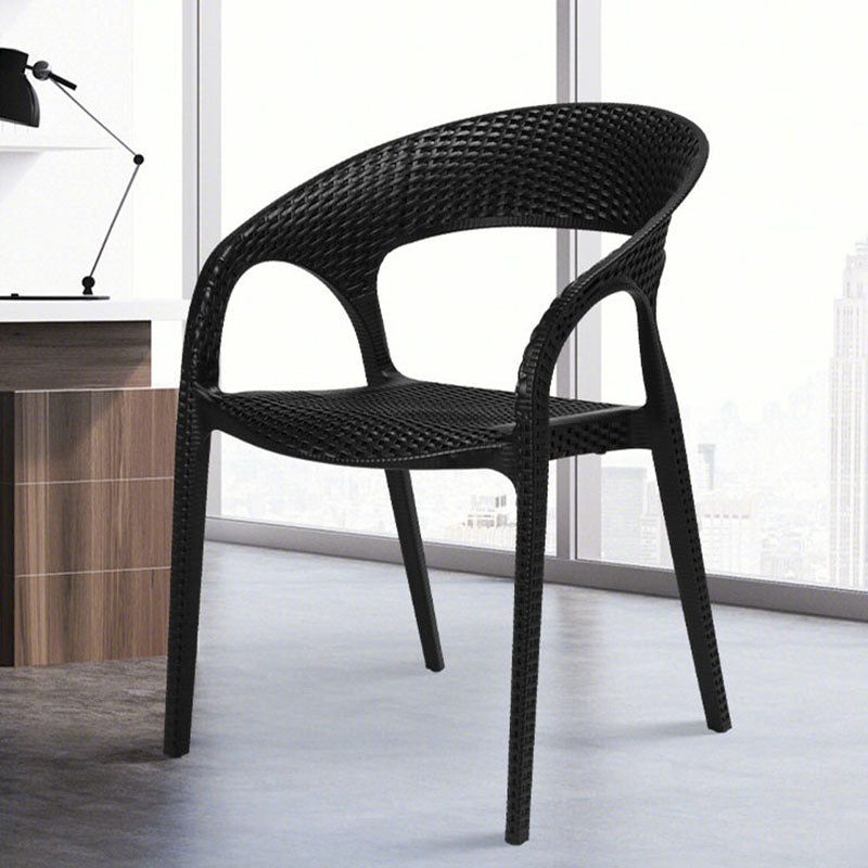 Contemporary Chair Dining Arm Chair with Plastic Legs for Kitchen