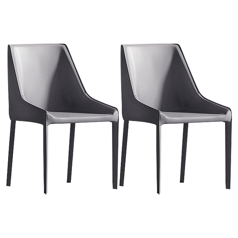 Modern Style Metal Dining Chair Leather Dining Room Chair for Home Use