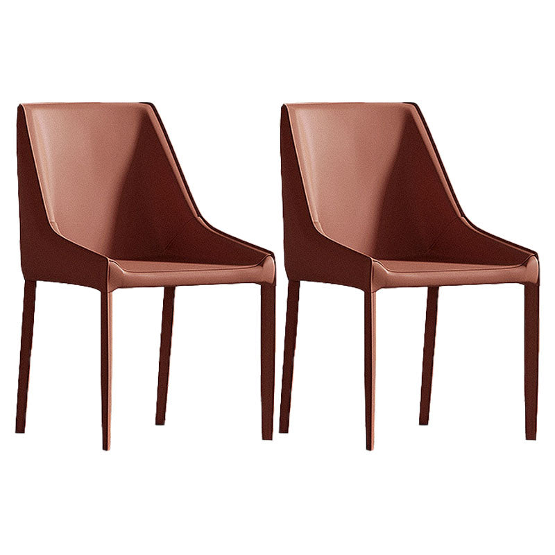 Modern Style Metal Dining Chair Leather Dining Room Chair for Home Use