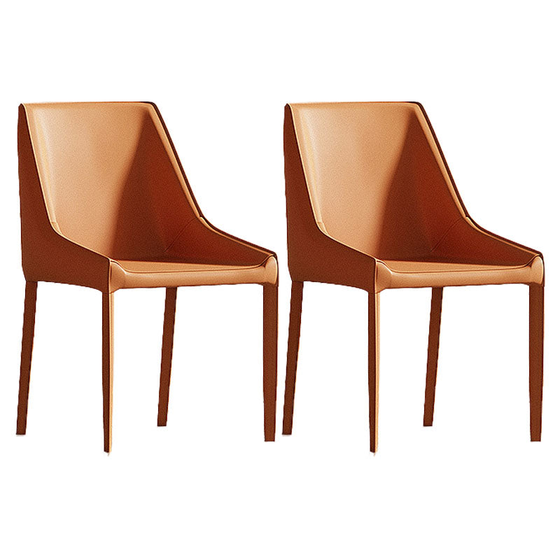Modern Style Metal Dining Chair Leather Dining Room Chair for Home Use