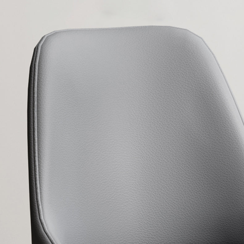 Scandinavian Upholstered Armless Dining Chairs Solid Back Chair