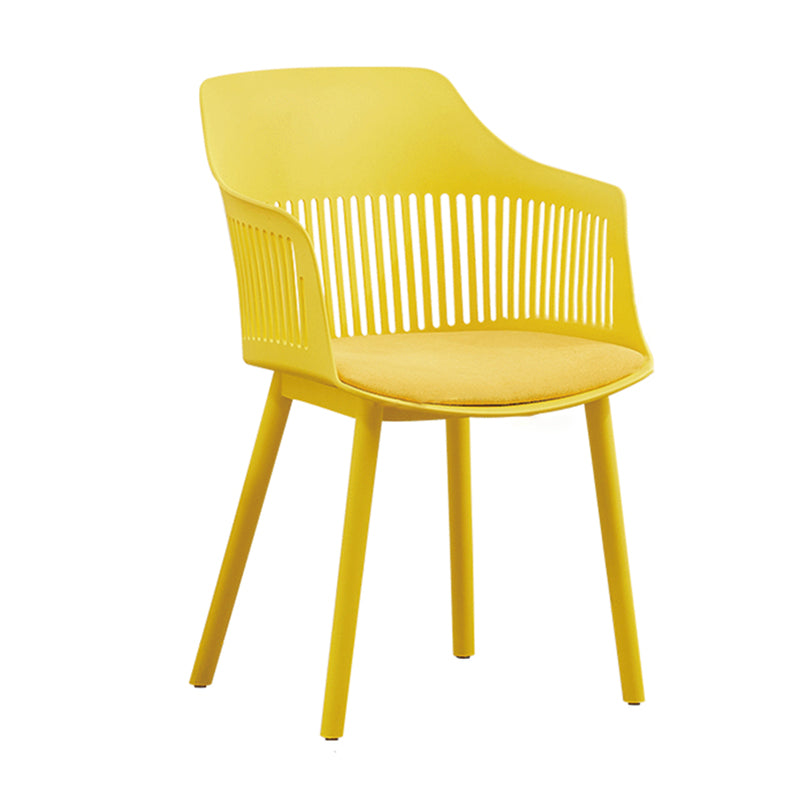 Plastic Chair Scandinavian Style Dining Kitchen Room Arm Chair