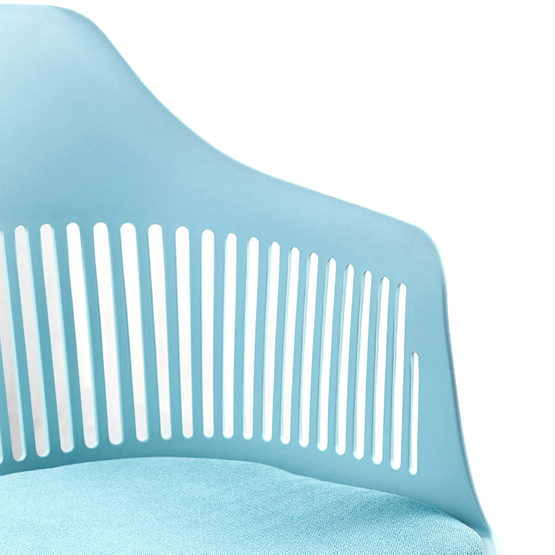 Plastic Chair Scandinavian Style Dining Kitchen Room Arm Chair