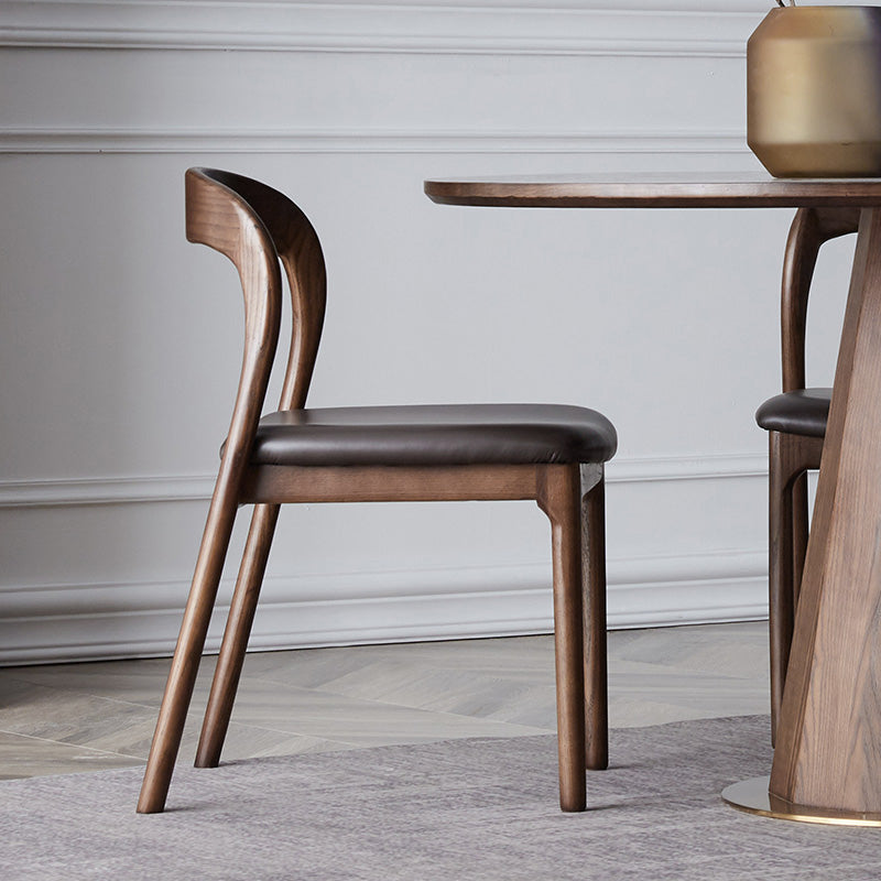 Modern Style Chair Dining Armless Chairs with Wooden Legs for Kitchen